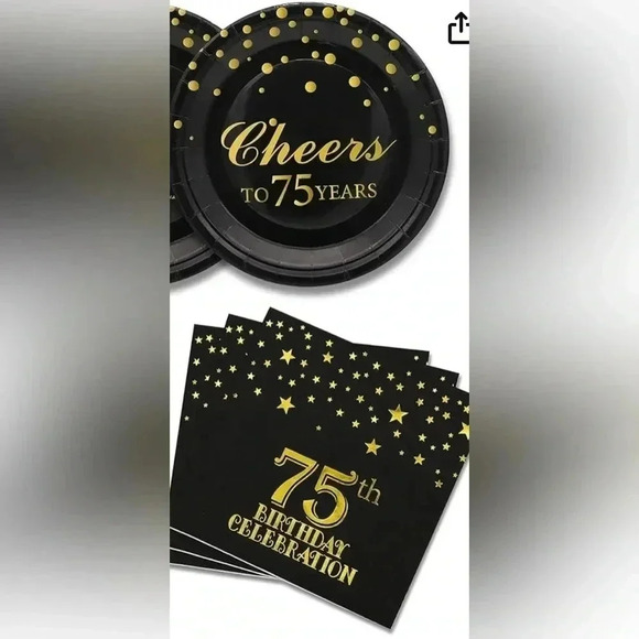 BUNDLE: 75th Birthday party decor package. 10 individual pieces. - Picture 16 of 16
